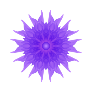 3D Realistic Purple Flower Vector