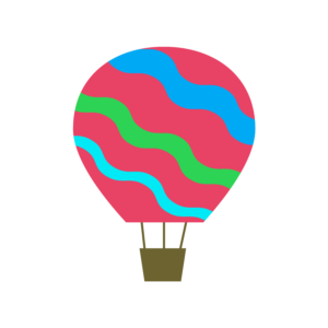 Colorful Pattern Hot Air Balloon Vector