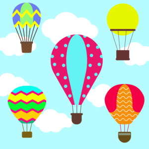 Different Hot Air Balloon Flying In The Sky