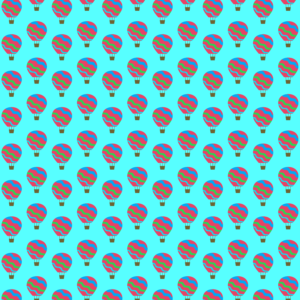 Hot Air Balloon Pattern on Sky Background