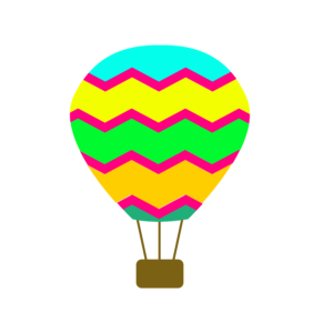 Hot Air Balloon Vector Cartoon Style